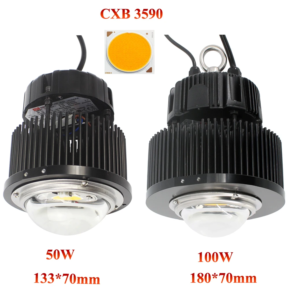 Фонасветильник светодиодный полного спектра 100 Вт COB cxb 3590|Промышленные LED-лампы| |