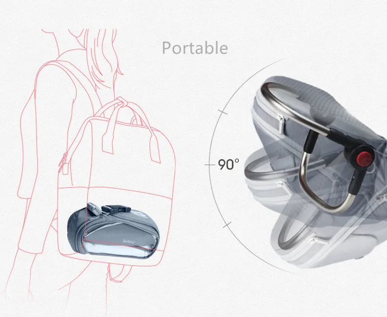 Эргономичная переноска для младенцев Bebear AX19, эргономичная регулируемая многофункциональная дышащая переноска для младенцев, слинг, подтяжки