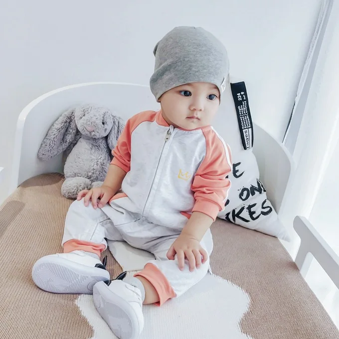 

Celveroso Baby Romper Newborn Sports pathwork Overalls For Children Zipper Cotton Baby Clothing Unisex Fashion Spring Jumpsuits