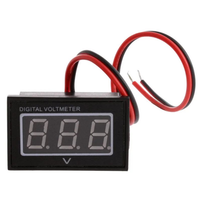 Водонепроницаемый аккумулятор постоянного тока 2,5-30 в Автомобильный цифровой вольтметр светодиодный красный