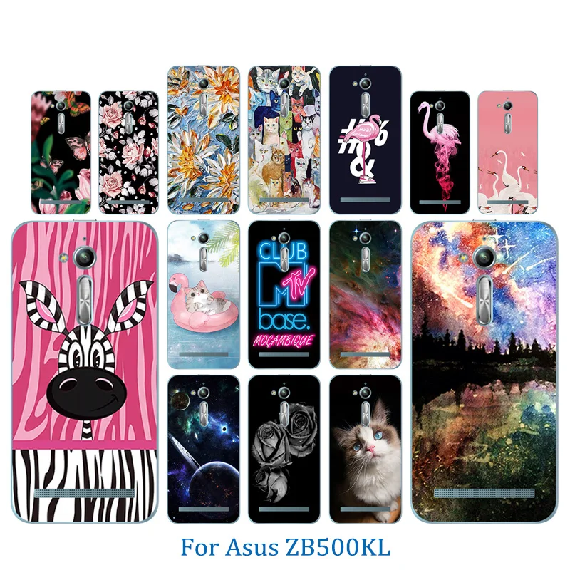 5 0 дюйма для Asus Zenfone Go ZB500KL чехол телефона мягкий рисунок лошади ZB500KG силиконовый