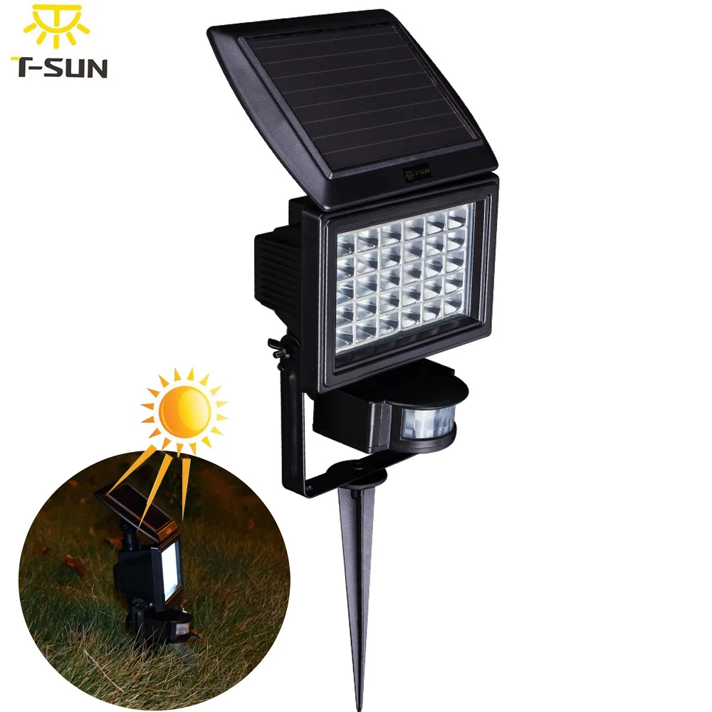 PIR 30 Outdoor Solar Lighting Lamp Waterproof Powered LED Flood Light