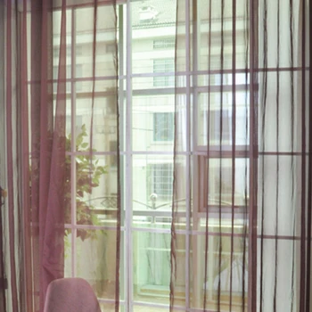 

Solid Color Wedding Organdy House Decor Door Window Tulle Voile Drape Sheer Colorful Curtain