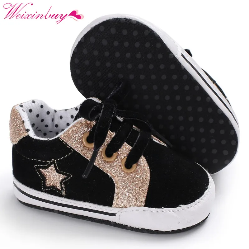 Baby Shoes Classic Scrub Stitch Star Soft bottom First Walkers Baby Boy Shoes Fashion Princess Baby Girls Shoes
