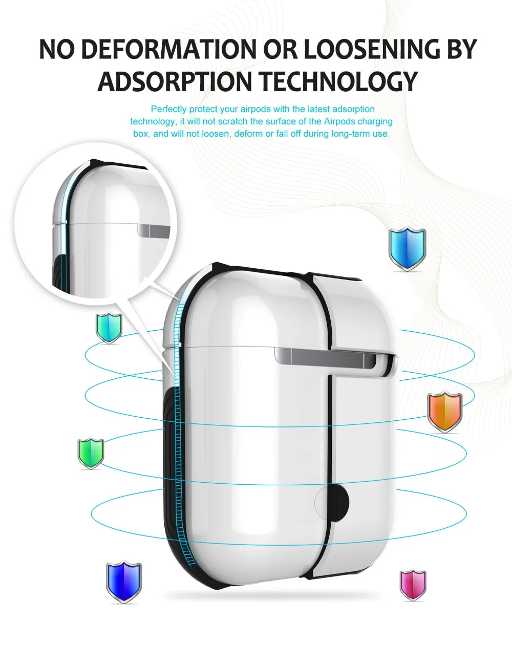 Сплошной цвет Airpods TPU+ PC Двухслойный чехол для гарнитуры Apple Bluetooth 1 Зарядная коробка Новые аксессуары против падения пыли