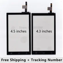 100% QC PASS Pantalla Táctil Digitalizador Panel de Vidrio Para X-BO M8 MINI mtk6572 4.3 4.5