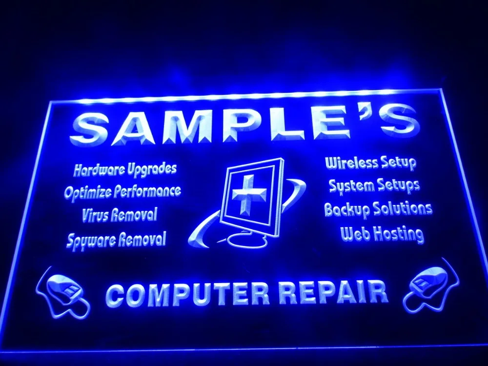 

DZ059- Name Personalized Custom Computer Repairs Display LED Neon Light Sign