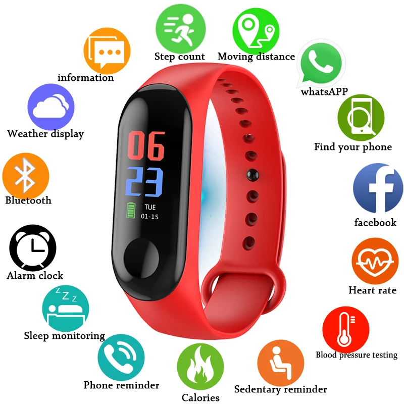 

BANGWEI Smart Bracelet Men Sport Watch Fitness Tracker Alarm Clock Vibration heart rate blood pressure monitoring smart watch