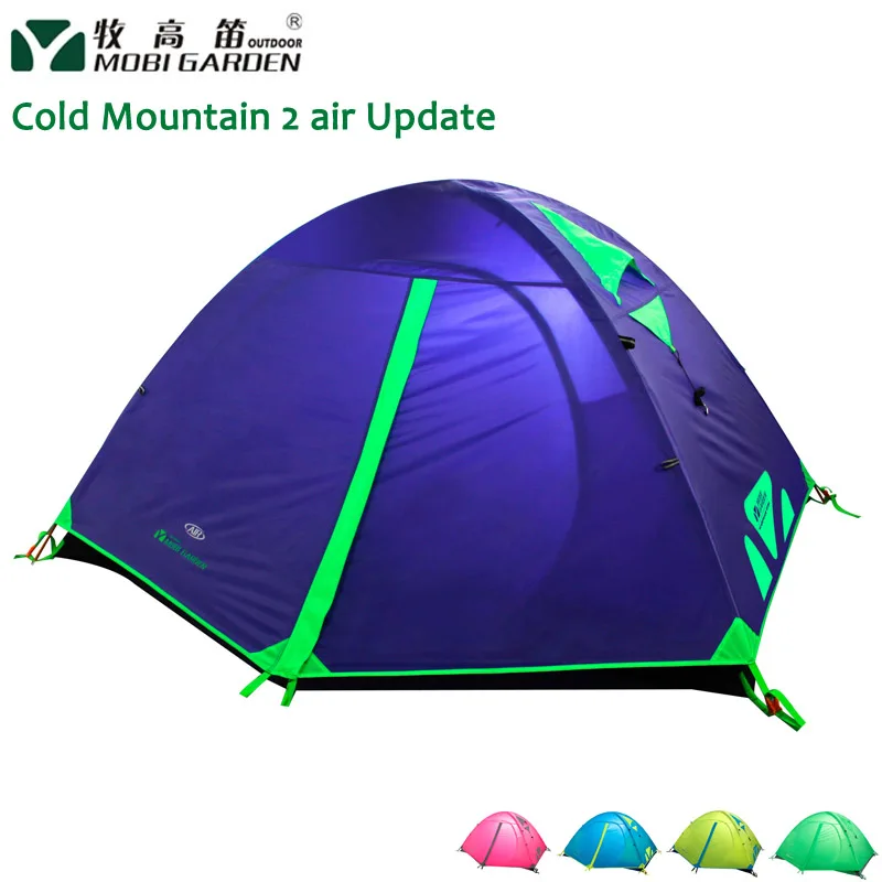 Mobi Garden/Cold Mountain 2air-update-версия алюминиевый полюс 2-человек 3-сезонная красочная
