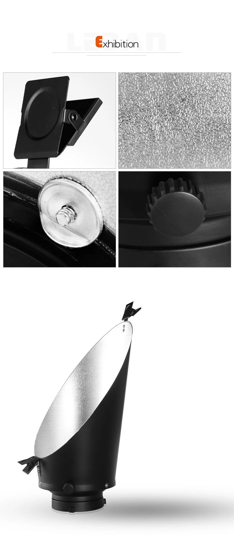 7Photo studio kit Oblique Reflector Cover Bowens Mount Premium Background Backlight Reflector wClip