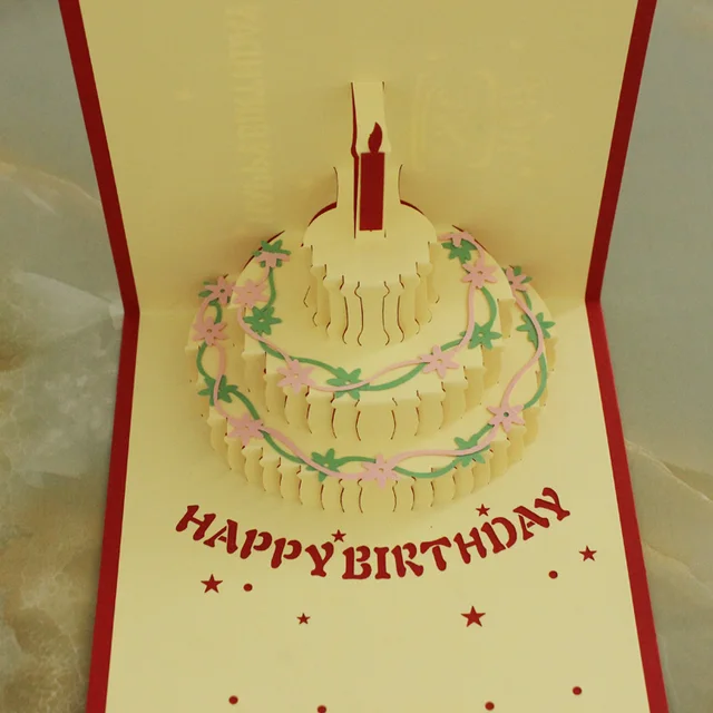 Flower Cake Greetings Card 3d Pop Up Birthday Gift Cards In Cards Flower Cake Greetings Card 3d Pop Up Birthday Gift Cards In Cards