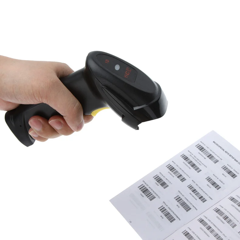 عالية الجودة wholesalewired ليزر ماسحة رمز ماسحة مع التلقائي المستمر المسح بندقية أحادي البعد الدعامات usb + حامل