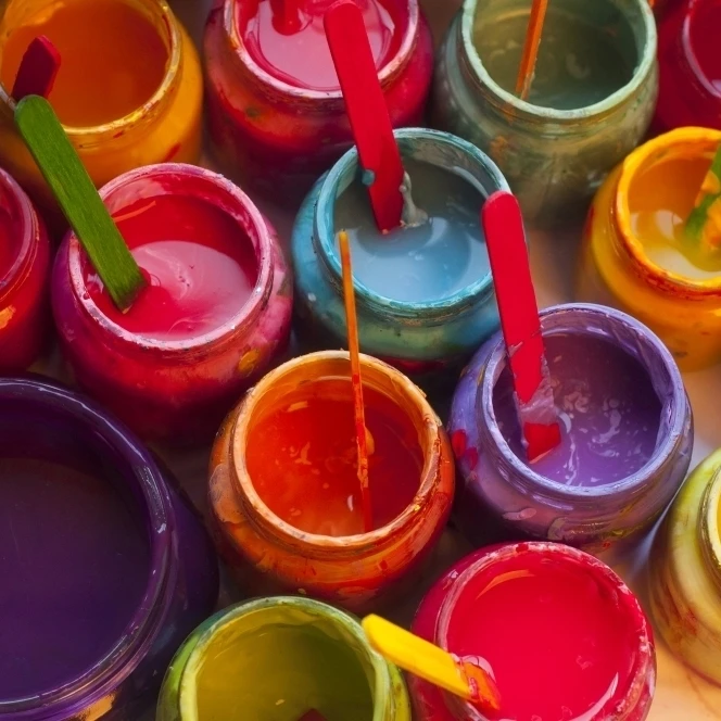 Paint Jars Popsicles Poster Print by Alixandra Mullins (36 x 24)