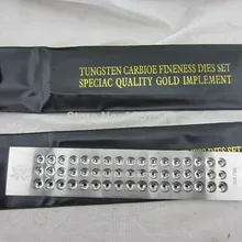 Золотистый, серебристый, металлический с округленным вольфрам-карбидная рабочая доска, size0.26-4.10mm.52 отверстия, размер отверстия 0,26-2,20, ювелирные изделия, Drawplates