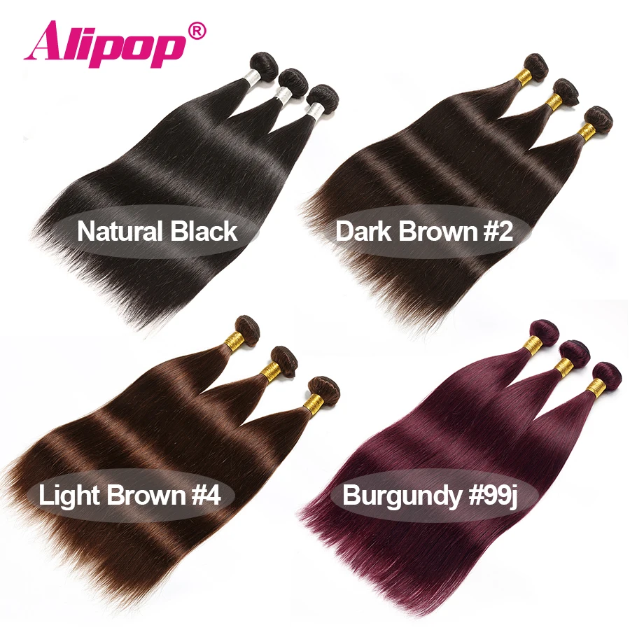 Alipop Straight Hair Bundles Brazilian Hair Weave Bundles Human Hair 8-28 Inch Bundles Hair Extension 1 3 4 Bundle Deals NonRemy (31)