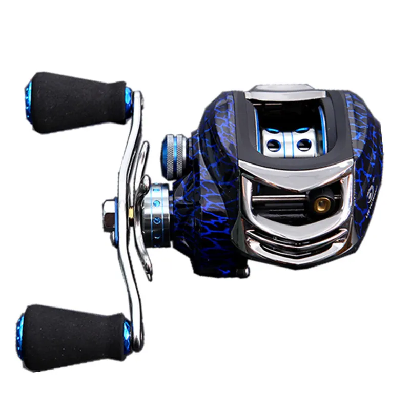 

Fishdrops Fishing Reels Baitcasting Reel Left Hand Right Hand Full Carbon Fiber Body Dual Brake System Gear Ratio 7.2:1