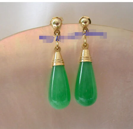 NOUVEAU 10 mm naturel 7 Couleur 7 paire naturel jade 18K GP Stud Earring