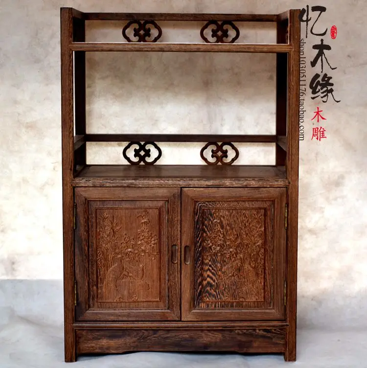 الأبنوس الخشب والأثاث الماهوجني الكلاسيكية الشاي النمط الصيني مطعم بوفيه المايكرويف خزائن خزانة خزانة صغيرة
