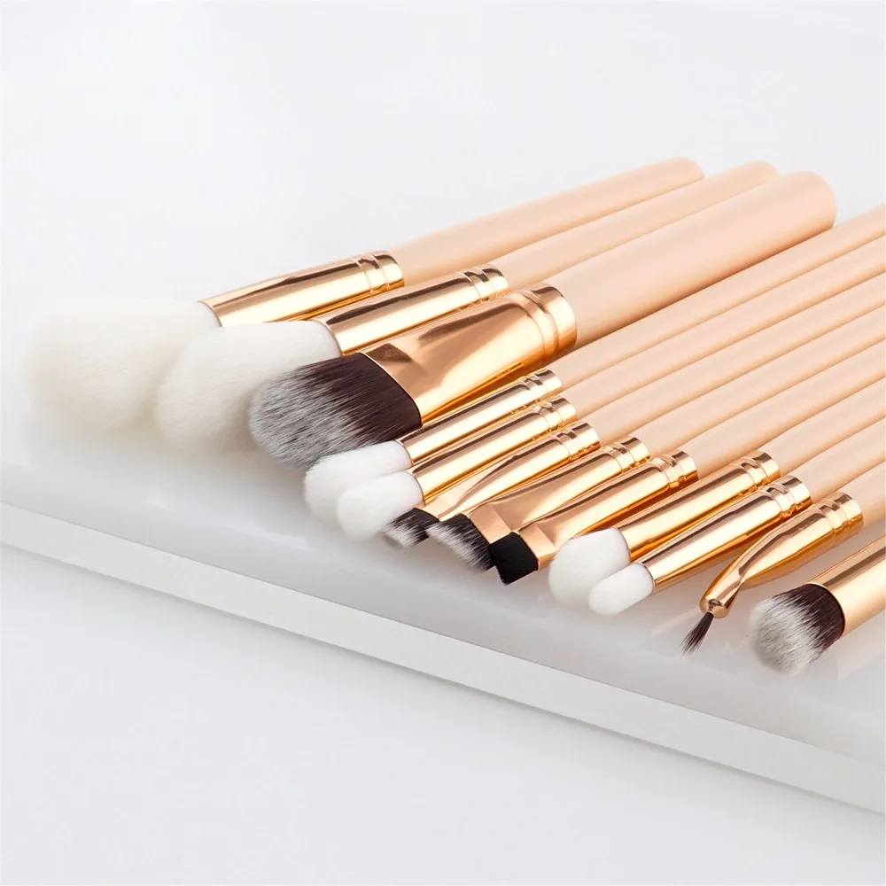 Newest 12pcs Cosmetic Makeup Brushes Set Powder Blush Lip Brow Eyeshadow Soft Hair Beauty Brush Make Up Tools (8)