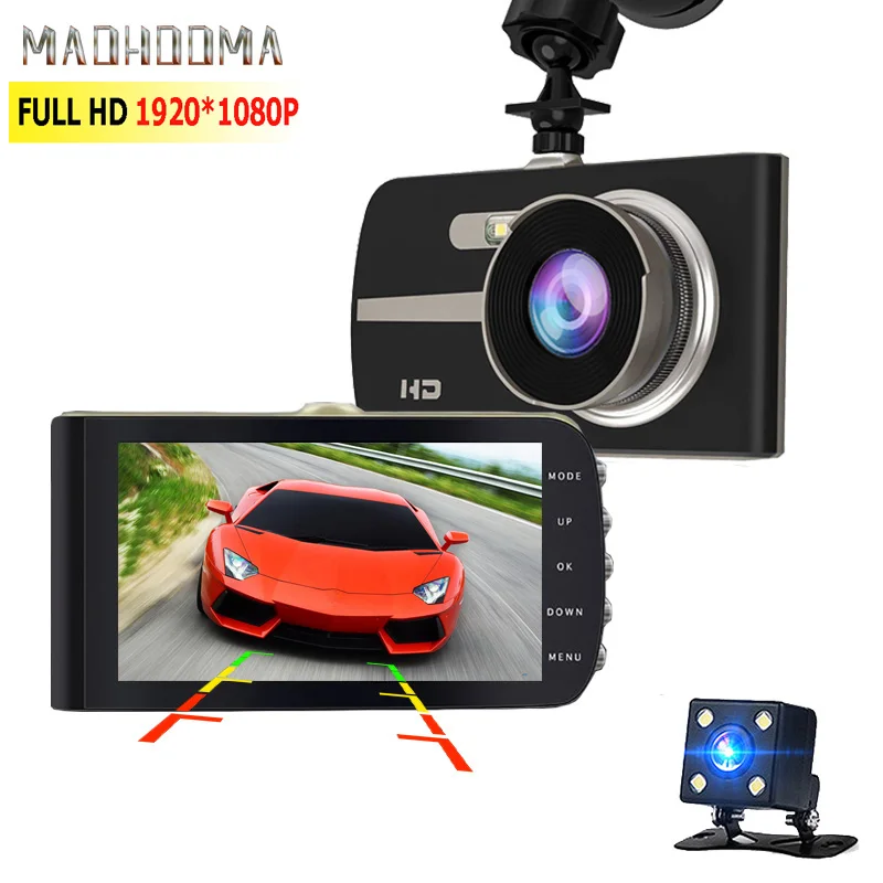 

MaoHooMa Car DVR 4 Inch FHD 1080P Dash Camera Dual Lens Dash Cam Video Recorder Night Vision G-sensor Auto Registrator Dashcam