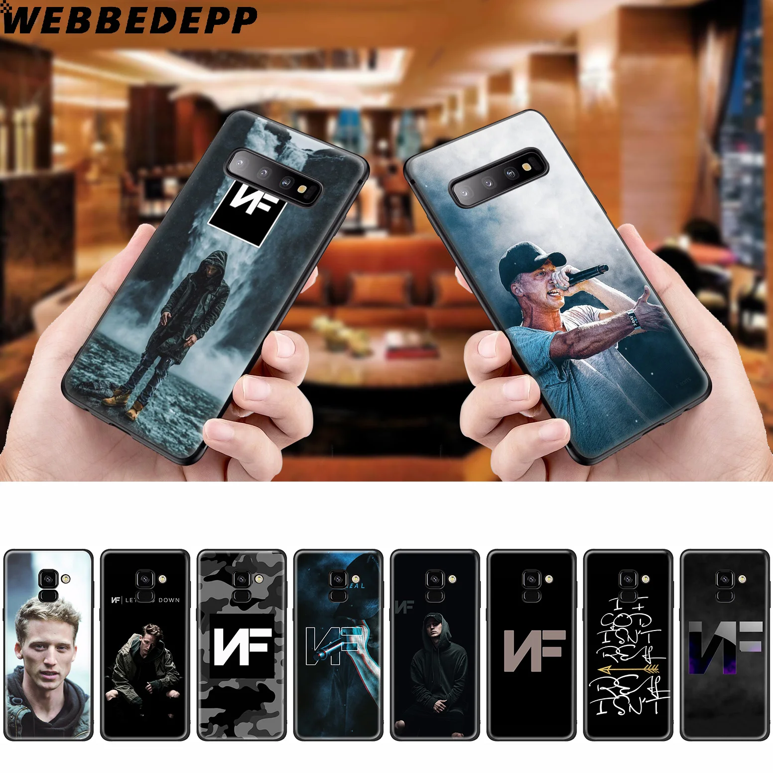 

WEBBEDEPP NF Rapper Silicone Case for Samsung Galaxy A3 A5 A6 A7 A8 A9 A10 A20 A30 A40 A50 A70 M10 M20 M30