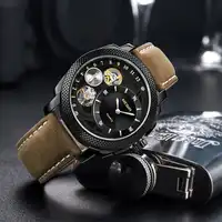 MEGIR Casual Men Watch Top Brand Luxury Chronograph Quartz Clock Relogio Masculino Waterproof Leather Army Military Wristwatch