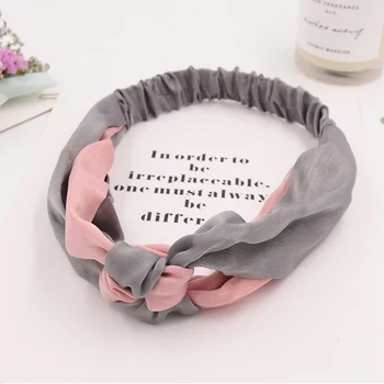 

Simple Cross Bow Lady Elastic Headband Patchwork Vintage Style for Women Hair Holder Ornament Accessories knot Hairbands Bandana