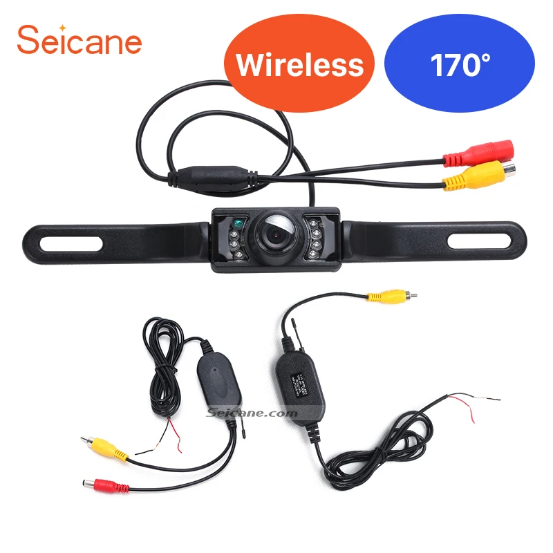 

Seicane 2.4G Wireless Waterproof Car Reverse Rear View Camera Backup Parking Camera Waterproof Night Vision Car RearView Camera