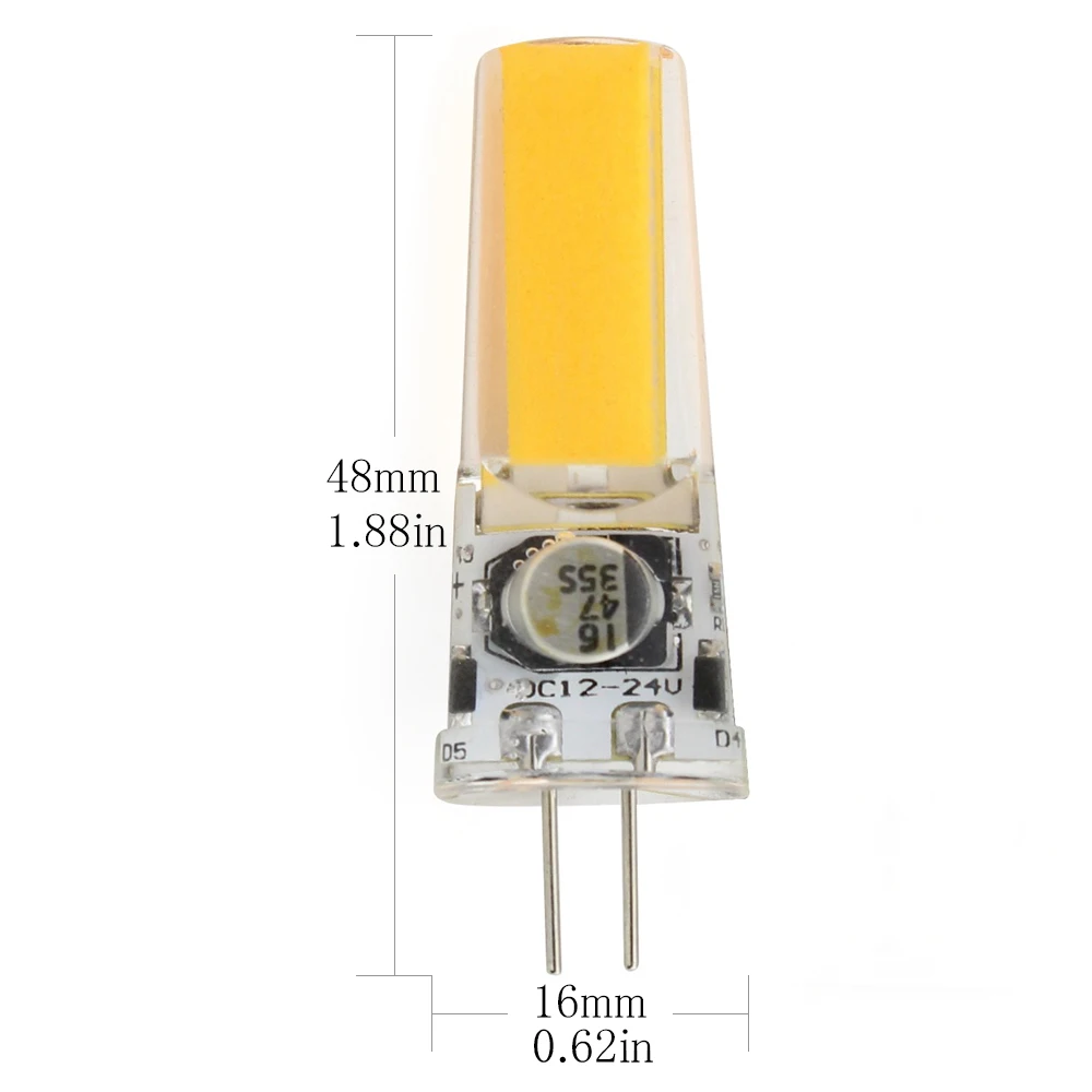 G4 двухконтактный светодиодный светильник с башней RV 12 В 24 В AC/DC G4 Светодиодный светильник для улицы/люстры 2 Вт белый теплый белый 5 шт./лот