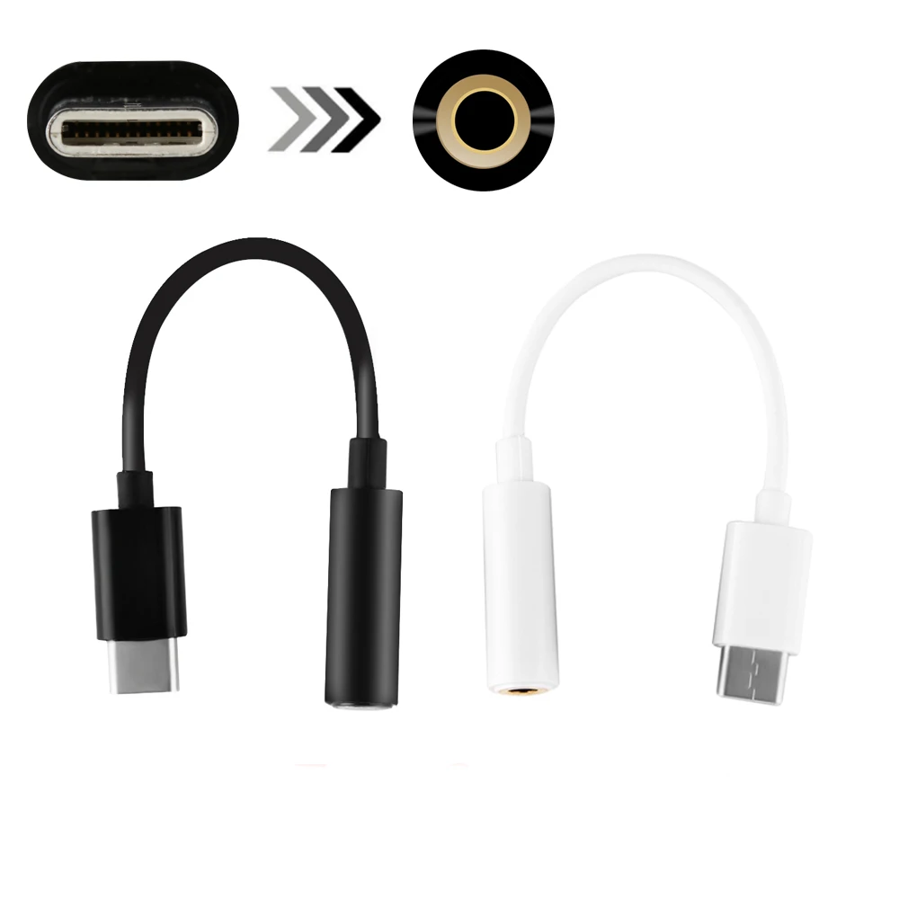 

1PC USB C Type C 3.1 to 3.5mm Stereo Microphone Earphone Audio Adaptor Cable Cord Onvert the 3.5mm Audio to New type C