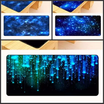 

Yuzuoan Blue starry Sky Rubber Gaming Mouse Pad Desk Mat For PC Laptop Computer CS XL 900*400mm Free Shipping Large Overlock