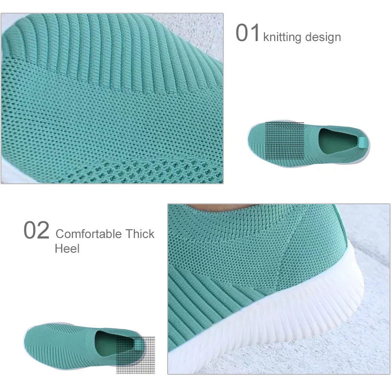 mocassins sock sapatos femininos estiramento plataforma plana