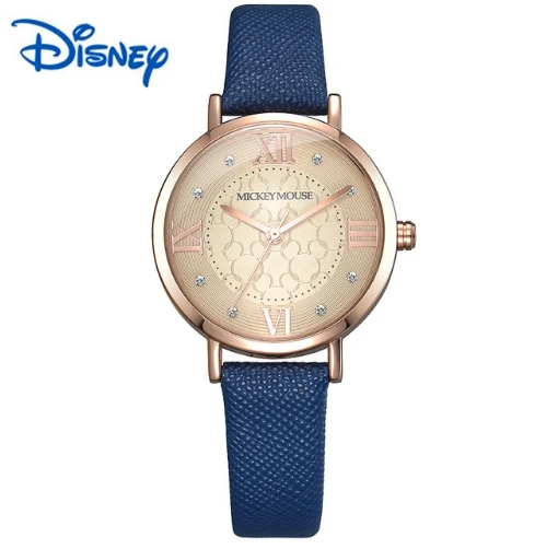 100% Оригинальные женские кварцевые наручные часы Disney с Микки Маусом в фирменной
