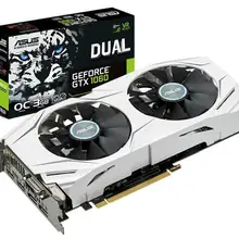 ASUS DUAL-GTX1060-O 3g 1569-1809 МГц GTX1060 3g DDR5 192bit игровая графика б/у 95