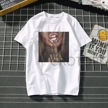 Черная Женская футболка летний топ Женская одежда Harajuku футболка уличная гранж Эстетическая футболка футболки размера плюс