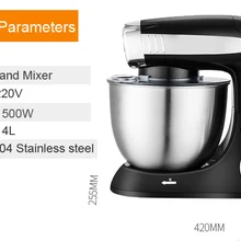 4L 6-ступенчатая Кухня Электрический Еда миксер венчик блендера торт Тесто Для Хлеба Смеситель Maker машина