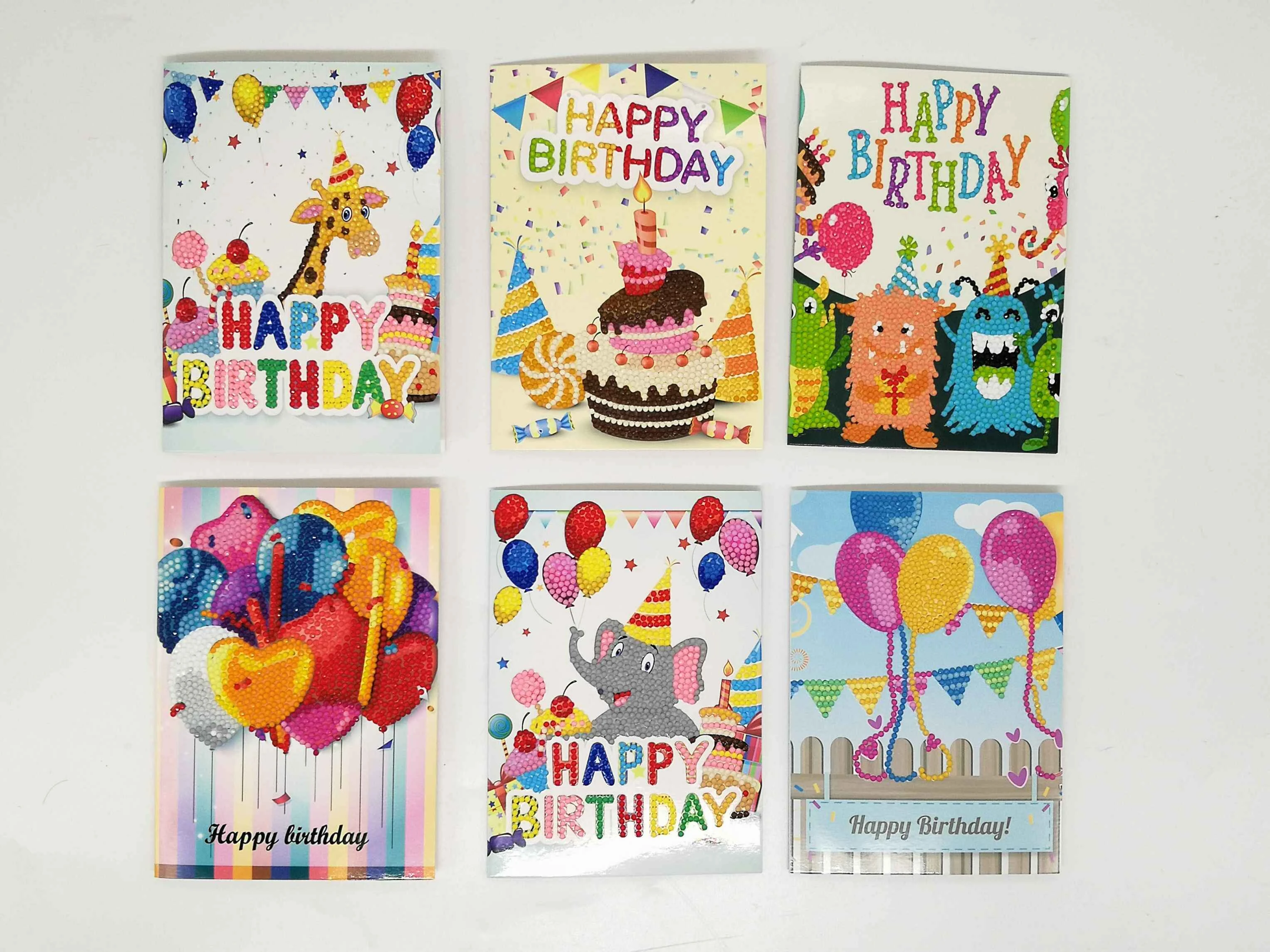Carte D Anniversaire En Diamant Pour Enfants 6 Pieces Bricolage Dessin Anime Artisanat Festival Joyeux Anniversaire Mini Bonhomme De Noel Aliexpress