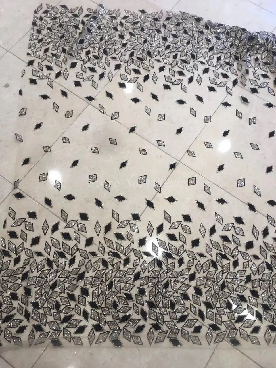 5 ярдов/партия Блестящий сетчатый Блестящий Африканский индийский сетчатый Тюль JRB-101644 для свадебного вечера