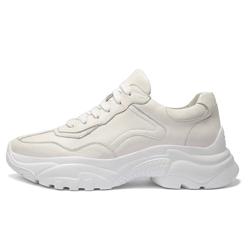 Moda Sneaker white Ultra Aumenta Homens Plataforma Trepadeiras Genuíno Casuais De Black Couro Footwea Sapatos 8Y4qSw