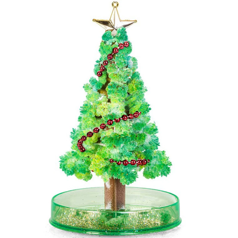 

2019 170mm H DIY Green Magic Growing Paper Crystal Tree Magical Grow Funny Christmas Trees Arbre Magique Kids Toys For Children