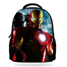 14 дюймов Mochila IronMan сумка школьный детский рюкзак для мальчиков мультяшный принт Железный человек рюкзак Детская школьная сумка