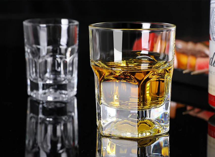 Crystal Hexagon Cup glass 1Pc liquor glass short glass vodka chinese white wine glass Whiskey Rum About 180ml