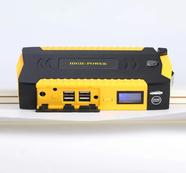 Автомобильный стартер 4 USB светодиодный аварийный усилитель аккумулятора power Bank 12 V с шаговым компасом