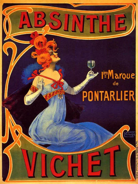 Винтаж алкогольные напитки вино плакат absinthe persan Экспорт Классический холст