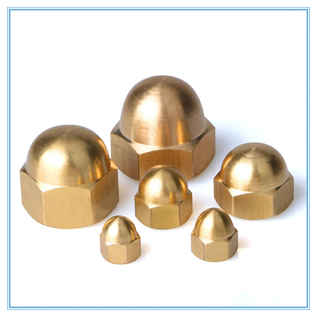 10pcs M3 M4 M5 M6 M8 Brass Cap Hex Nuts Decorative Dome