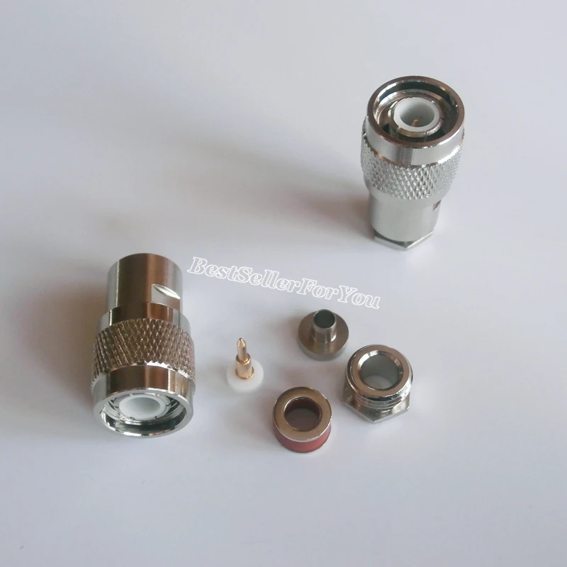 

1Pcs TNC Male Plug Clamp RG58 RG142 RG400 RG223 LMR195 LMR200 Cable RF Connector