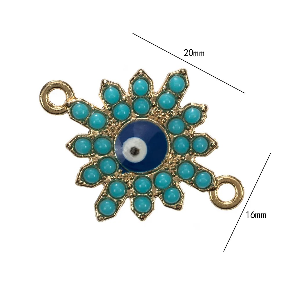 Счастливый глаз синий сглаза талисманы разъем для браслета ювелирные изделия аксессуары Различные стиль кулон ручной работы EY5265 - Окраска металла: 3