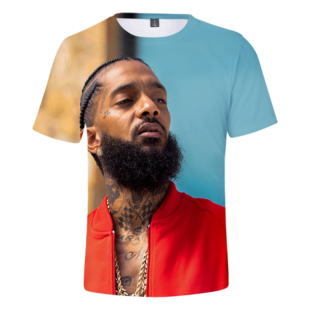

Hot Rapper nipsey hussle Print Short T shirt Men/Women Harajuku Hip Hop Short Sleeve T shirt nipsey hussle Cool streetwear