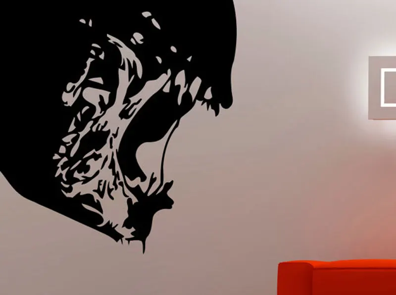 alien xenomorph retro vintage boys home decor wall decal vinyl wall