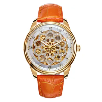 Luxury Romantic Floral Skeleton Watch
